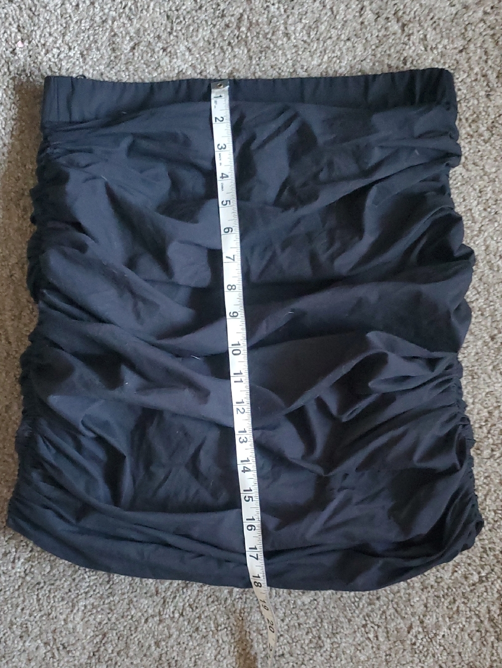 Babaton Black Ruched Mini Skirt